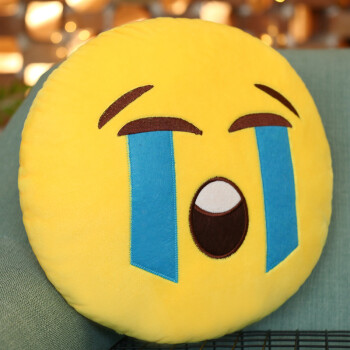 毛绒玩具qq表情暖手抱枕 emoji滑稽手暖表情公仔娃娃, 两边大哭 45