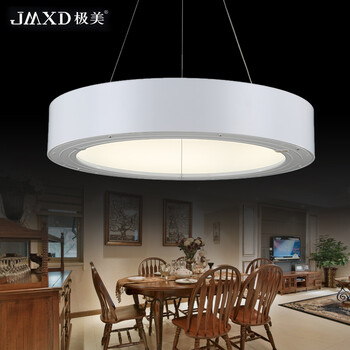 极美照明简约现代圆环厚亚克力LED餐吊灯客厅