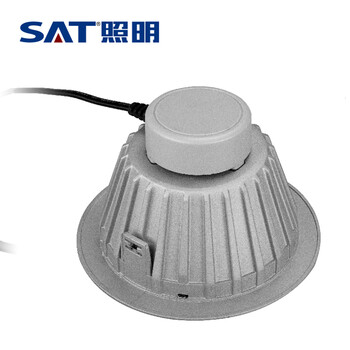 SAT照明活之彩系列一体化压铸LED筒灯过道办公室学校商场基础照明 开孔8cm 3W 凹面 银色 6000K正白光