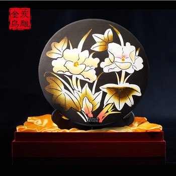 金乌炭雕（klinart） 富贵呈祥 D196 乔迁开业礼品 装饰品除味除甲醛