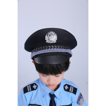 儿童警察服 黑猫警长衣服小警演出服 男童幼儿园交警警官服装军装 男