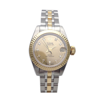 【85新】帝舵 18K黄金 自动机械女表92513 B