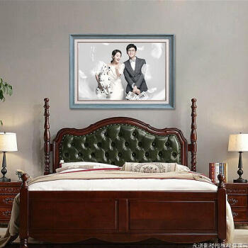 照相框挂墙卧室组合套装影楼创意结婚照片放大订制36寸床头照sn2743