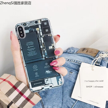 新款iphone7plus创意个性苹果8x手机壳6sp拆机内部结构伪装恶搞怪全包