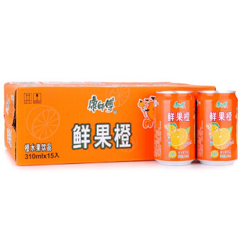 商品康师傅 鲜果橙310ml*15听 整箱