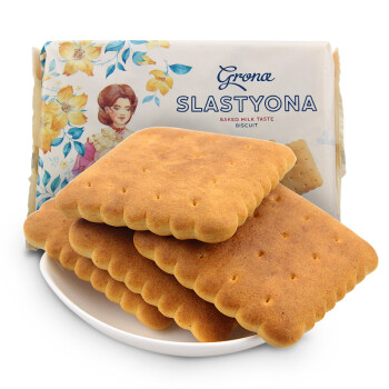 乌克兰进口 格兰娜 Grona 牛奶味饼干 休闲零食 办公室点心 360g/袋