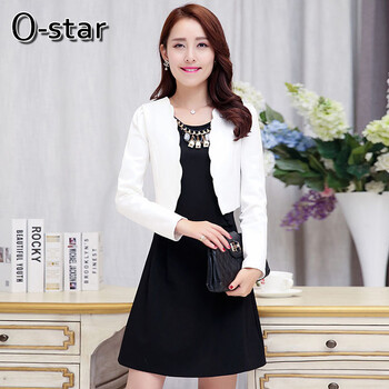 O-star 2015秋季新款 两件套连衣裙 时尚回门装