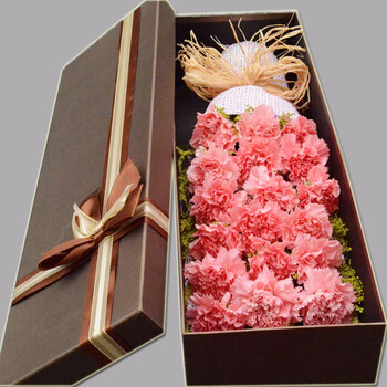 康乃馨鲜花礼盒北京同城鲜花速递上海广州生日