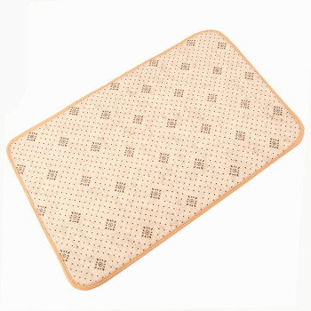 青苇 加密加厚 北极绒门垫 脚垫  防滑可水洗 50*80cm 米黄