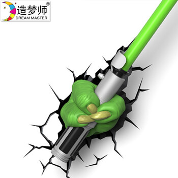
                                        造梦师星球大战尤达大师光剑灯具3D墙壁灯饰卧室个性LED 3D墙灯                