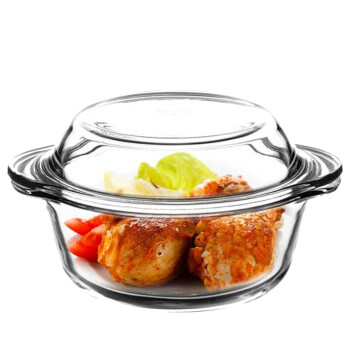 帕莎帕琦进口钢化耐热玻璃碗汤锅汤煲带盖玻璃大碗烤箱微波炉适用3.15L
