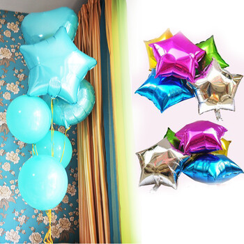 
                                        EVERTSBALLOON维曼/儿童节日派对婚礼聚会酒吧夜场/星形铝膜/铝箔气球* 9英寸星星蓝色2个                