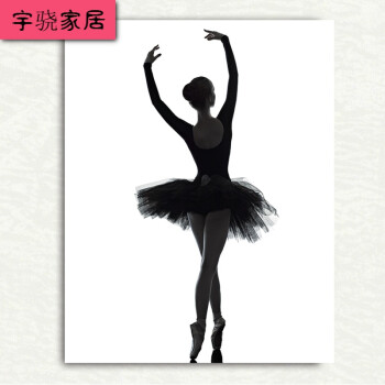 芭蕾舞动作 芭蕾者 舞蹈室舞蹈培训班装饰画有框画壁画海报 图4 30cm*