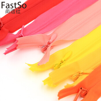 
                                                                                Fastso尚透社L02 25cm隐形蕾丝边拉链连衣裙子裤子抱枕靠垫包包闭尾拉链手工DIY 12#浅蓝                