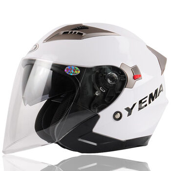 YEMA\/野马头盔 摩托车头盔 春秋冬季双镜片半