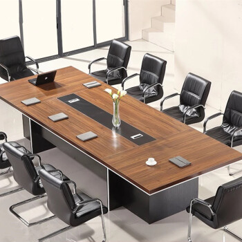 格之木大型会议桌长桌16人以上简约现代会议室会议桌椅组合条形桌板式