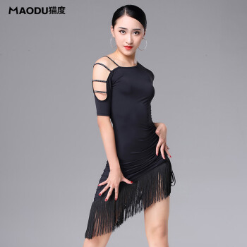猫度(maodu) 拉丁舞服装 2018夏季 拉丁舞裙 成人女 舞蹈服装表演出服