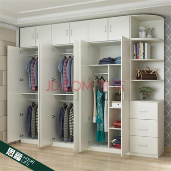 风格二三四白色原木法式五门中式胡桃木容量木质板式四 衣柜柜角柜2