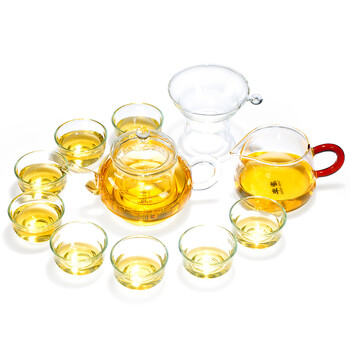 唐丰茶具耐高温玻璃套装 整套玻璃茶具 功夫茶具十一入套组TF-12 香融玻璃茶具
