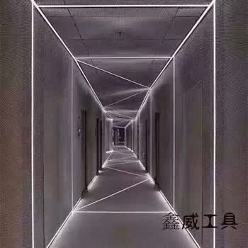 led线条灯槽设计师造型灯走廊过道楼梯橱柜铝槽硬灯条