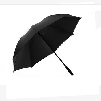 零时差雨伞碳纤维加大结实手工高档长柄伞男士商务伞户外遮阳伞 至尊伞130黑胶