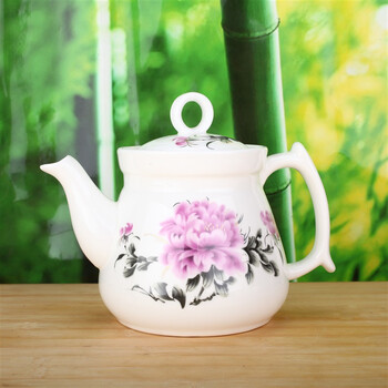 
                                        
                                                            洁雅杰茶具套装整套茶具陶瓷7件套(1茶壶+6茶杯)大容量礼盒装茶具套装 牡丹                