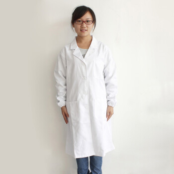 一口米 白大褂 春秋季长袖 抗菌防臭工作服 化学实验服 医生工装工作服 护士服 男女 170
