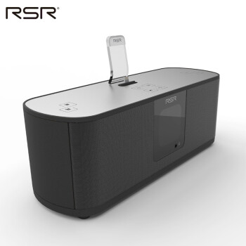 RSR 苹果音响 蓝牙音箱 iphone11/X/8/7/6手机充电底座蓝牙HIFI音响 DS30 黑色