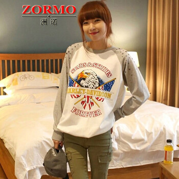 ZORMO 2014秋冬新款领子镶钻纯棉运动休闲