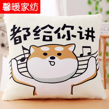 生日礼物柴犬表情包抱枕午睡枕暖手靠枕捂手枕送男女毛绒玩具公仔 都