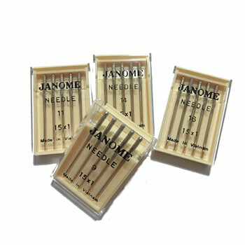 日本真善美JANOME多功能缝纫机用机针9号11号14号16号蓝针11号 14号机针用于厚料