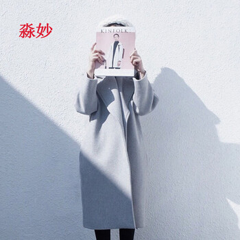 妙 2015秋冬新款欧美大牌宽松超长羊毛<em>呢子茧</em>