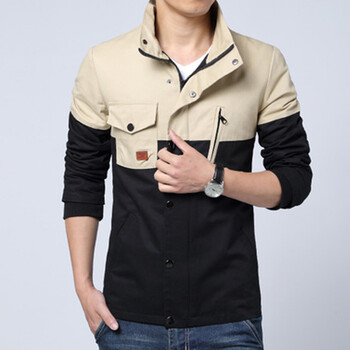 蒙思奇 2014新款男士<em>外套男款</em>上装立领<em>夹克休</em>