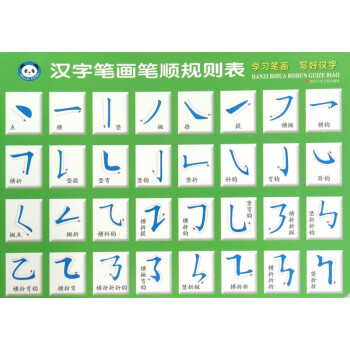 汉字笔画笔顺规则表