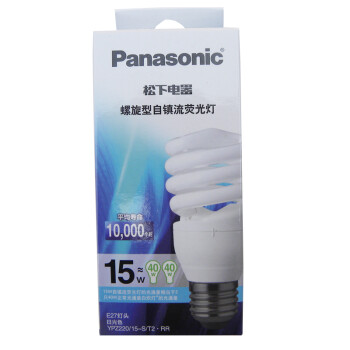 松下（Panasonic）螺旋型节能灯15W E27灯头 4只装 冷光/日光色