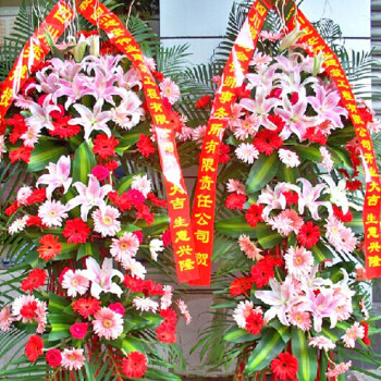 朵美鲜花快递乔迁鲜花开业礼品大摆件 商务迎宾周年庆典演出祝福花篮