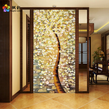 枫彩 玄关过道走廊进门画 背景墙壁纸墙纸 欧式