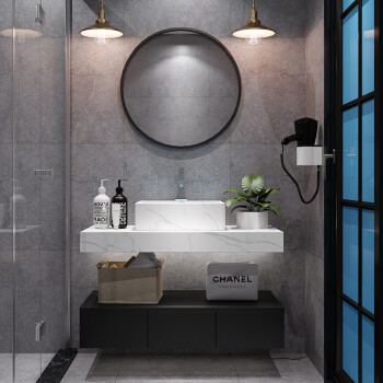 洲际zhouji北欧个性简约大理石浴室柜组合卫生间洗漱台厕所洗手盆柜