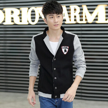 2014新款 热卖<em>男装</em>韩版<em>休闲开衫卫衣</em> 男士立领