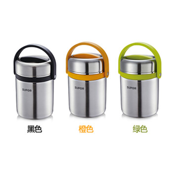 
                                        苏泊尔(SUPOR)保温饭盒1.5L多层保温饭桶304不锈钢学生便当盒KF15A1三色可选 黑色KF15A1                