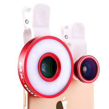 0.65X 自拍美颜补光灯镜头广角微距鱼眼特效自