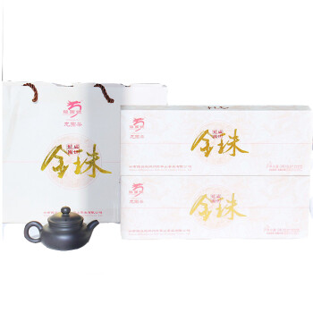 龙园号 云南普洱茶 2019年金珠龙珠熟茶240g 礼盒装