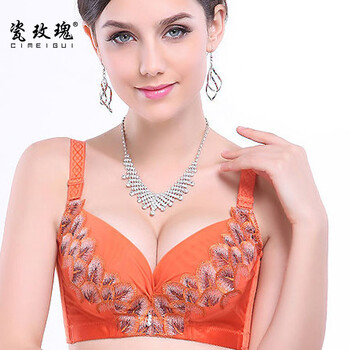 瓷玫瑰 新品聚拢调整型<em>文胸</em>女内衣收副乳<em>胸罩</em>