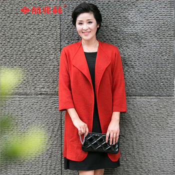 俞兆林 中老年女装<em>秋装</em>长款外套中年大码妈妈