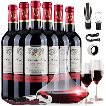 法国原瓶进口 十字狮王堡干红葡萄酒整箱750m