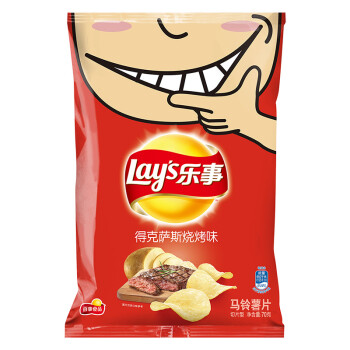 【乐事薯片】【京东超市】乐事(lay"s)薯片 得克萨斯烧烤味 70g(新老