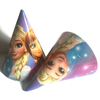 
                                        孩派HighParty生日派对用品 生日帽子 生日装扮 冰雪奇缘圆锥帽1个                