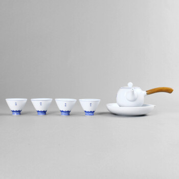 肖字和德 功夫茶具 一壶两杯白瓷茶具一壶四杯