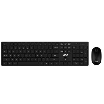 AOC KM400 无线2.4G键鼠套装 静音键盘鼠标套装 游戏办公鼠标键盘套装 超薄便携巧克力键帽 电脑笔记本键盘