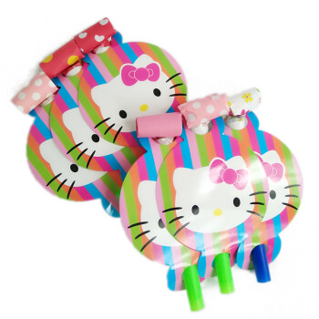 
                                        孩派HighParty/生日派对用品/生日装饰/Hello Kitty吹龙/6个                